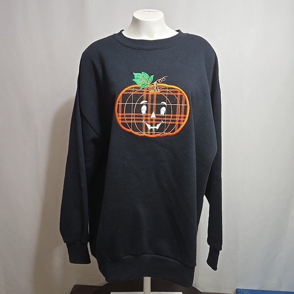 VTG MC2 Energy Sportswear Sweatshirt Adult Size XL Pumpkin Jack O'Lantern USA